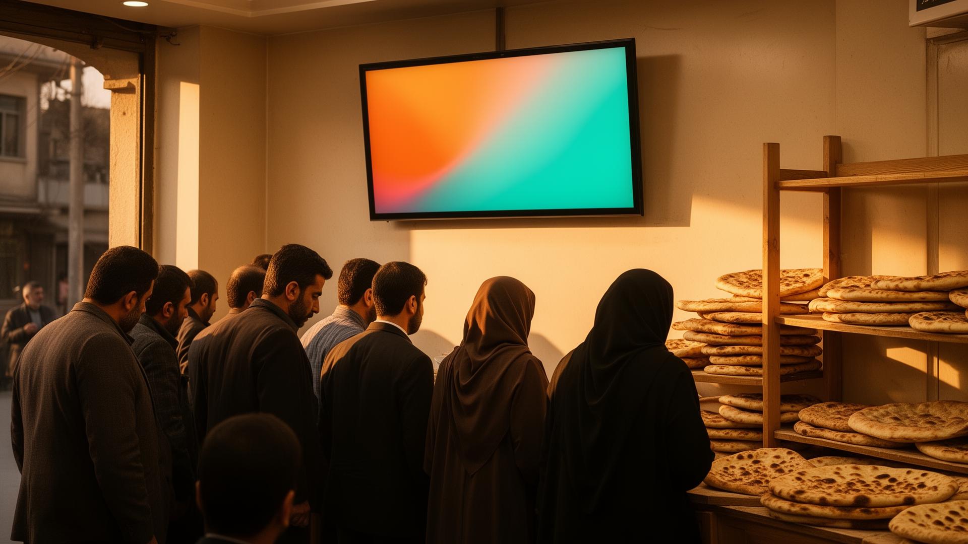 نانوایی ایرانی با نمایشگر محلآف